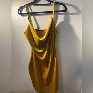 Glamorous Missguided Gold Velvet Cowl Neck Bodycon Dress - Limited Edition!